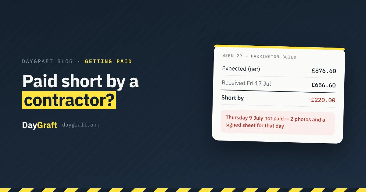 Paid short by a contractor? What to do, step by step